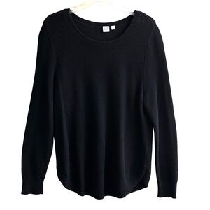 GAP Crew Neck Sweater Nylon Wool Lightweight Waffle Knit Sweater L